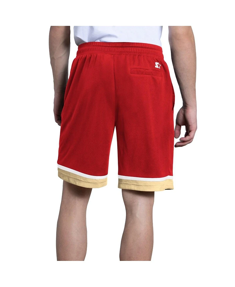 Starter Men's Scarlet San Francisco 49ers Power Play Mesh Shorts
