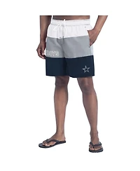 G-iii Sports by Carl Banks Men's White/Navy Dallas Cowboys Sunrise Volley Swim Shorts