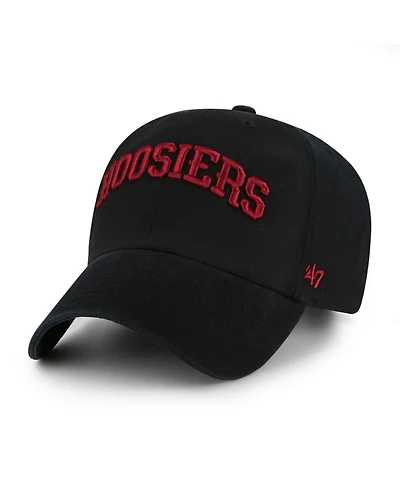 '47 Brand Men's Black Indiana Hoosiers Clean Up Adjustable Hat