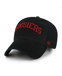 '47 Brand Men's Black Indiana Hoosiers Clean Up Adjustable Hat