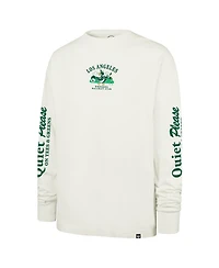 '47 Brand Men's Cream Los Angeles Dodgers Quiet Please Foundation Long Sleeve T-Shirt