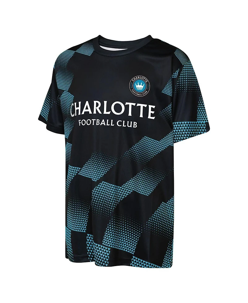 Outerstuff Big Boys and Girls Black Charlotte Fc Sheer Thrill T-Shirt