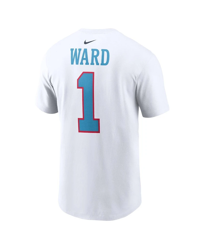 Nike Men's Cameron Ward White Tennessee Titans Player Name & Number T-Shirt