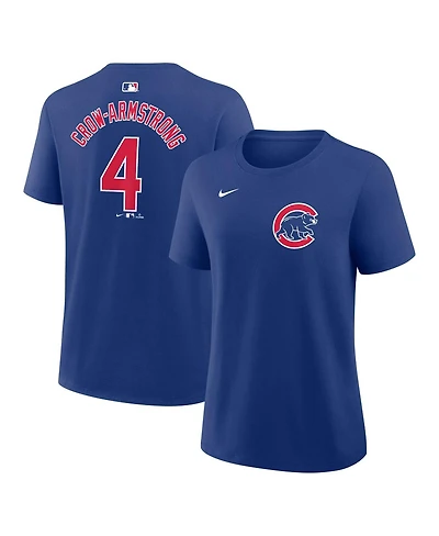 Nike Women's Pete Crow-Armstrong Royal Chicago Cubs Name and Number T-Shirt