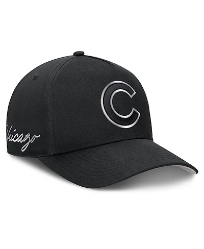 Nike Men's Black Chicago Cubs Rise Dri-fit A-Frame Adjustable Hat