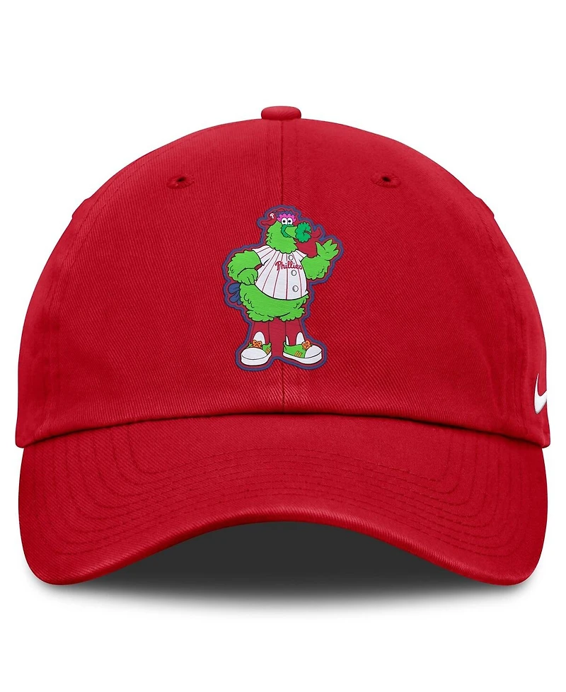 Nike Big Boys and Girls Red Philadelphia Phillies Mascot Club Adjustable Hat