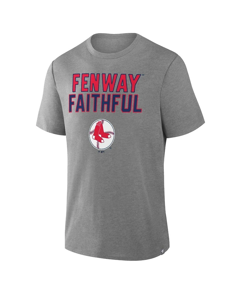 Fanatics Men's Heather Gray Boston Red Sox Tribute Iykyk Tri-Blend T-Shirt