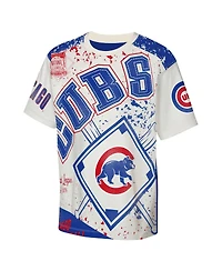 Outerstuff Big Boys and Girls Cream Chicago Cubs League Top Player Bold All-Over-Print T-Shirt
