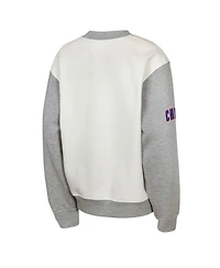 Outerstuff Big Boys and Girls Cream/Gray Chicago Cubs League Power Hit Fleece Sweatshirt