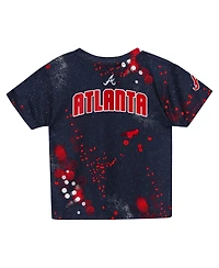 Outerstuff Preschool 2-Piece Navy Atlanta Braves Pinch Hitter Infielder T-Shirt and Shorts Set