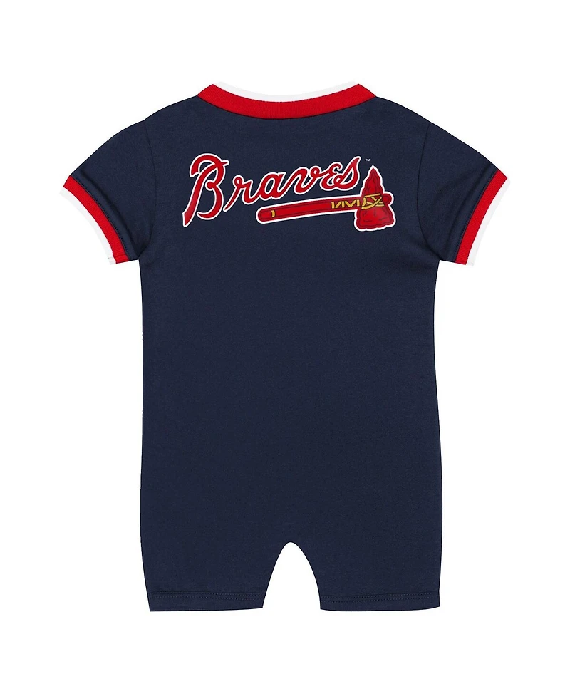 Outerstuff Baby Boys and Girls Navy Atlanta Braves Pinch Coverall