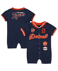 Outerstuff Baby Boys and Girls Navy Detroit Tigers Pinch Coverall