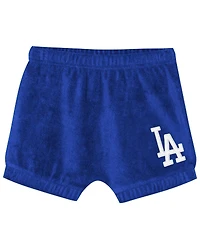 Outerstuff Girls Toddler 2-Piece Royal Los Angeles Dodgers Hop Base Fashion T-Shirt and Shorts Set
