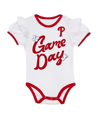Outerstuff Baby Girls 2-Piece Philadelphia Phillies Bodysuit, Headband and Skirt Set