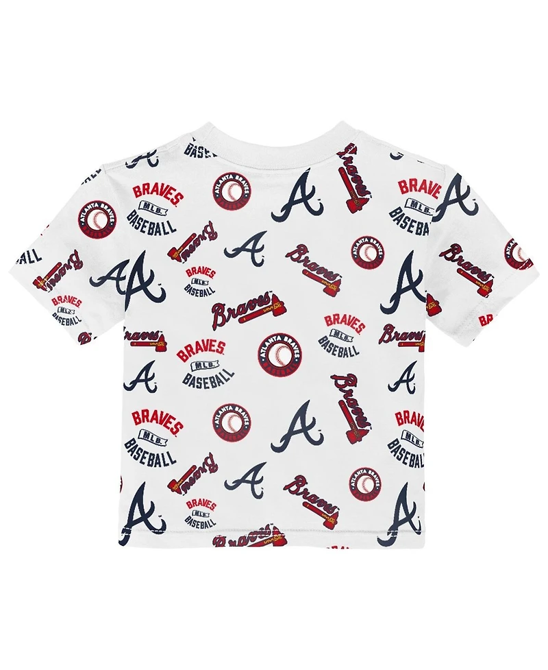 Outerstuff Toddler White Atlanta Braves Run Down T-Shirt