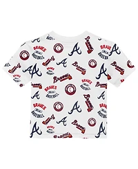 Outerstuff Toddler White Atlanta Braves Run Down T-Shirt