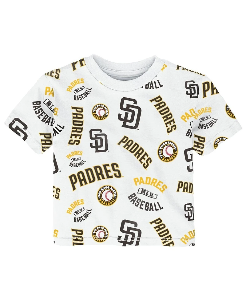 Outerstuff Toddler White San Diego Padres Run Down T-Shirt