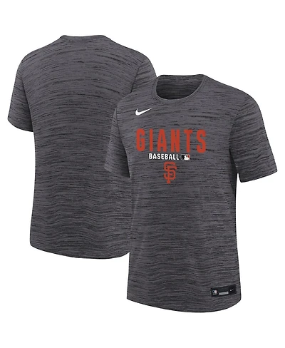 Nike Big Boys and Girls Black San Francisco Giants Authentic Collection Velocity Dri-fit T-Shirt