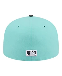 New Era Men's Turquoise/Charcoal Atlanta Braves Two-Tone Color Pack 59FIFTY Fitted Hat