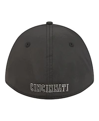 New Era Men's Black Cincinnati Reds Metallic 39THIRTY M-Crown Flex Hat