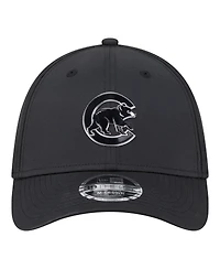 New Era Men's Black Chicago Cubs Metallic 39THIRTY M-Crown Flex Hat