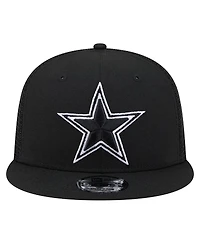 New Era Men's Black Dallas Cowboys Main 9FIFTY Trucker Snapback Hat