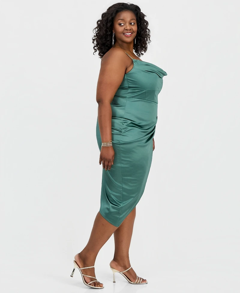 Emerald Sundae Trendy Plus Asymmetric Sleeveless Bodycon Dress