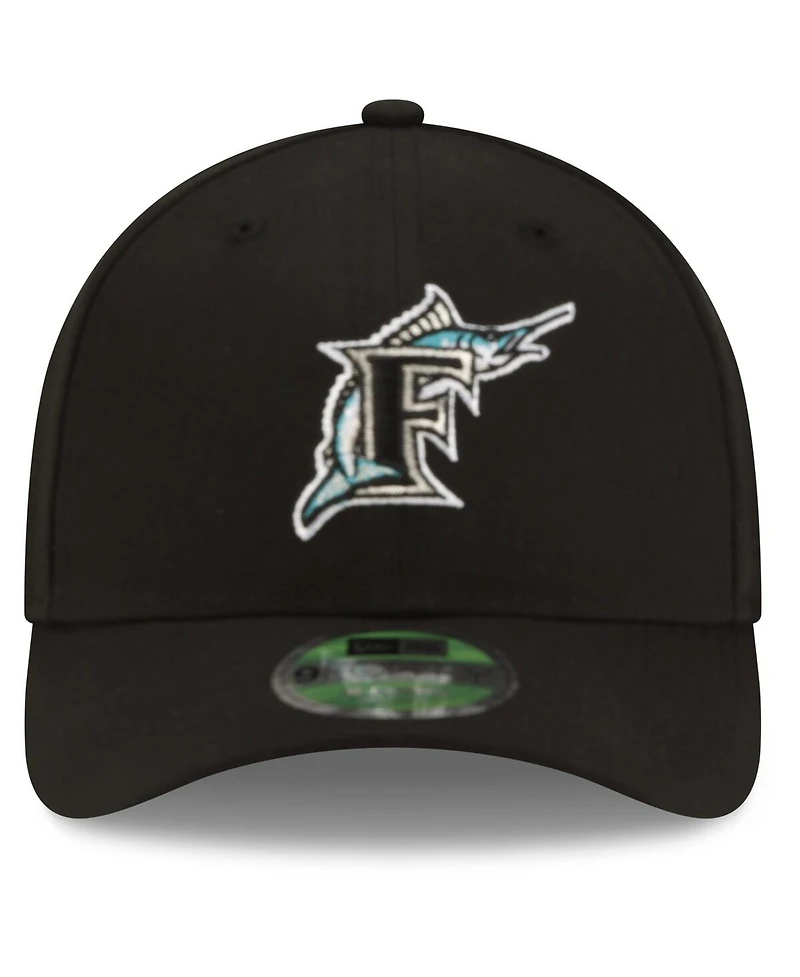 New Era Men's Black Florida Marlins Player Replica 9FORTY M-Crown Adjustable Hat