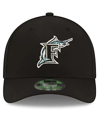 New Era Men's Black Florida Marlins Player Replica 9FORTY M-Crown Adjustable Hat