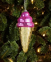 Holiday Lane Disco Brights Plastic Ice Cream Ornament, Macy's Exclusive