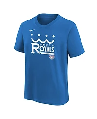 Nike Big Boys and Girls Royal Kansas City Royals 2026 Connect Wordmark T-Shirt