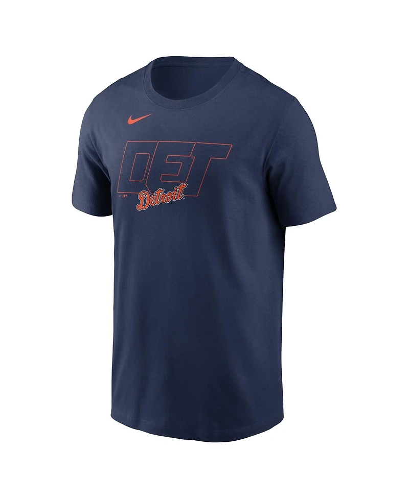 Nike Men's Navy Detroit Tigers Alternate Logo 2-Hit T-Shirt
