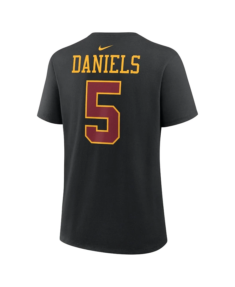 Nike Women's Jayden Daniels Black Washington Commanders Name and Number T-Shirt
