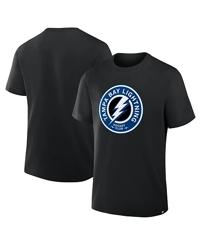 Fanatics Men's Black Tampa Bay Lightning Elevated Essential T-Shirt