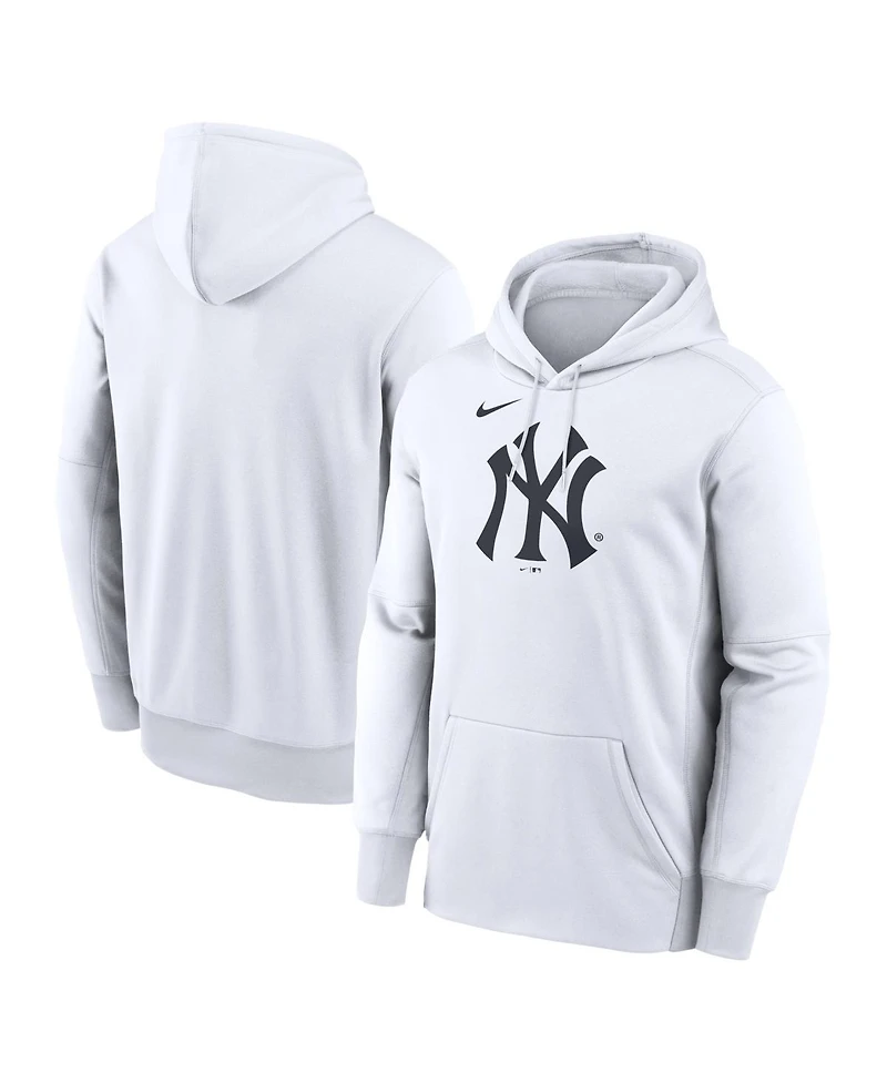 Nike Men's White New York Yankees Logo Club Hoodie
