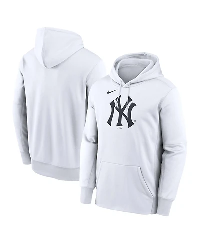 Nike Men's White New York Yankees Logo Club Hoodie