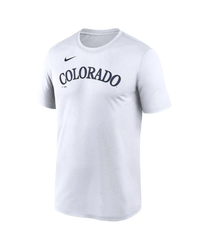 Nike Men's White Colorado Rockies New Legend Wordmark Dri-fit T-Shirt