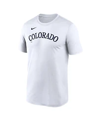 Nike Men's White Colorado Rockies New Legend Wordmark Dri-fit T-Shirt