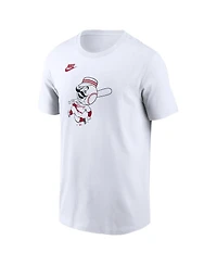 Nike Men's White Cincinnati Reds Cooperstown Collection Logo T-Shirt