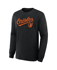 Fanatics Men's Black Baltimore Orioles Lock-Up Legacy Long Sleeve T-Shirt