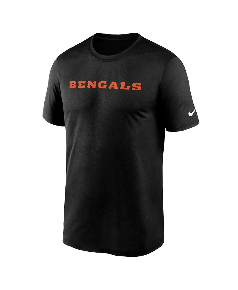 Nike Men's Black Cincinnati Bengals Primetime Legend Wordmark Dri-fit T-Shirt