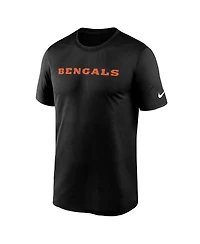 Nike Men's Black Cincinnati Bengals Primetime Legend Wordmark Dri-fit T-Shirt