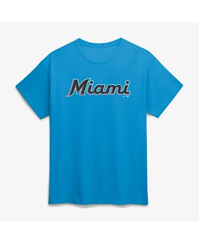 Logo Athletic Men's Teal Miami Marlins Wordmark T-Shirt