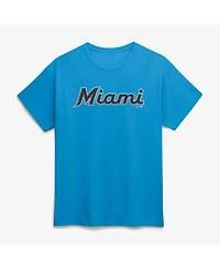 Logo Athletic Men's Teal Miami Marlins Wordmark T-Shirt