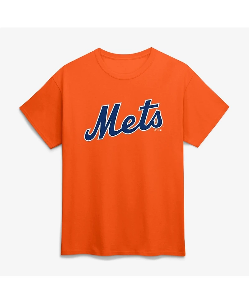 Logo Athletic Men's Orange New York Mets Wordmark T-Shirt