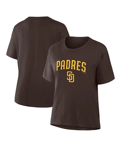 Fanatics Women's Brown San Diego Padres Lockup Legacy T-Shirt