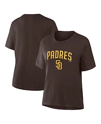 Fanatics Women's Brown San Diego Padres Lockup Legacy T-Shirt