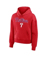 Fanatics Women's Red Philadelphia Phillies Lockup Legacy Fleece Hoodie