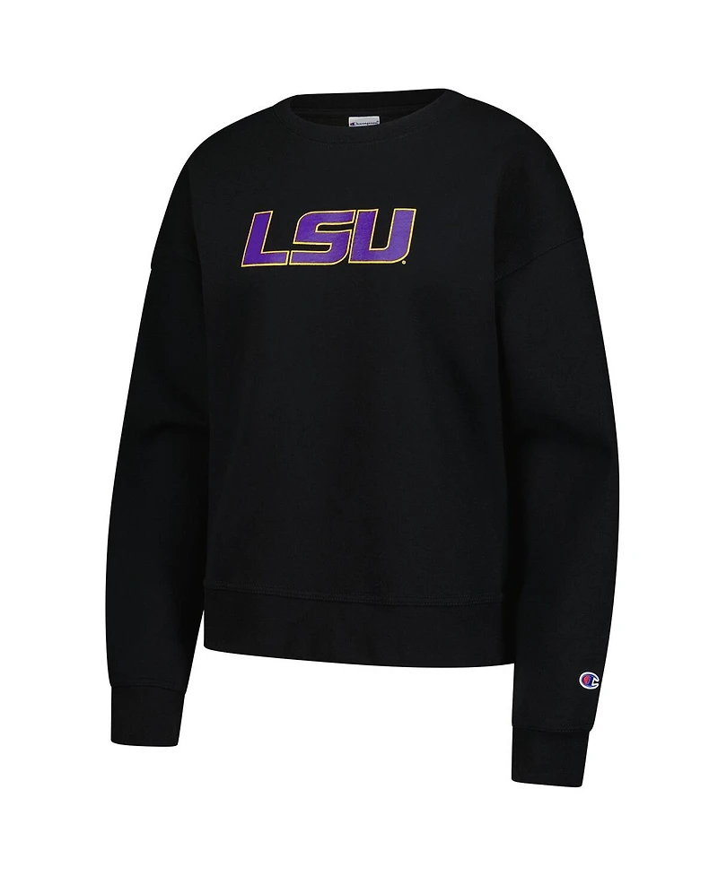 Champion Women's Black Lsu Tigers Powerblend Sweatshirt