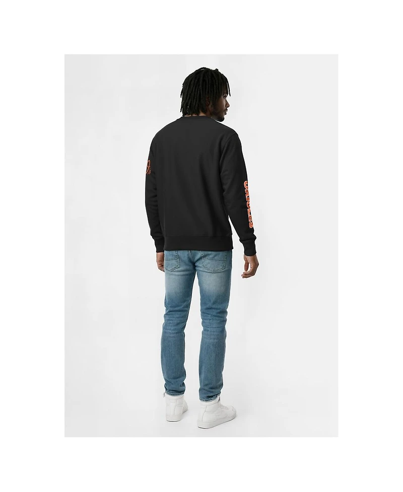 Champion Men's Black Baltimore Orioles Reverse Weave Chenille Sweatshirt